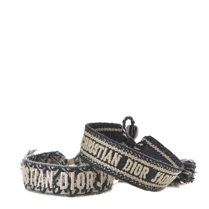 Christian Dior Woven Cotton J'Adior Friendship Bracelet Set Navy 1 of 5