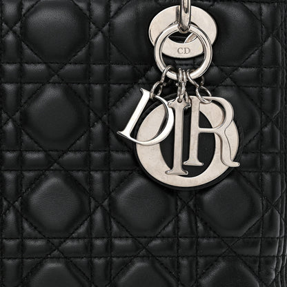 Christian Dior Lambskin Cannage Medium Lady Dior Black 8 of 13