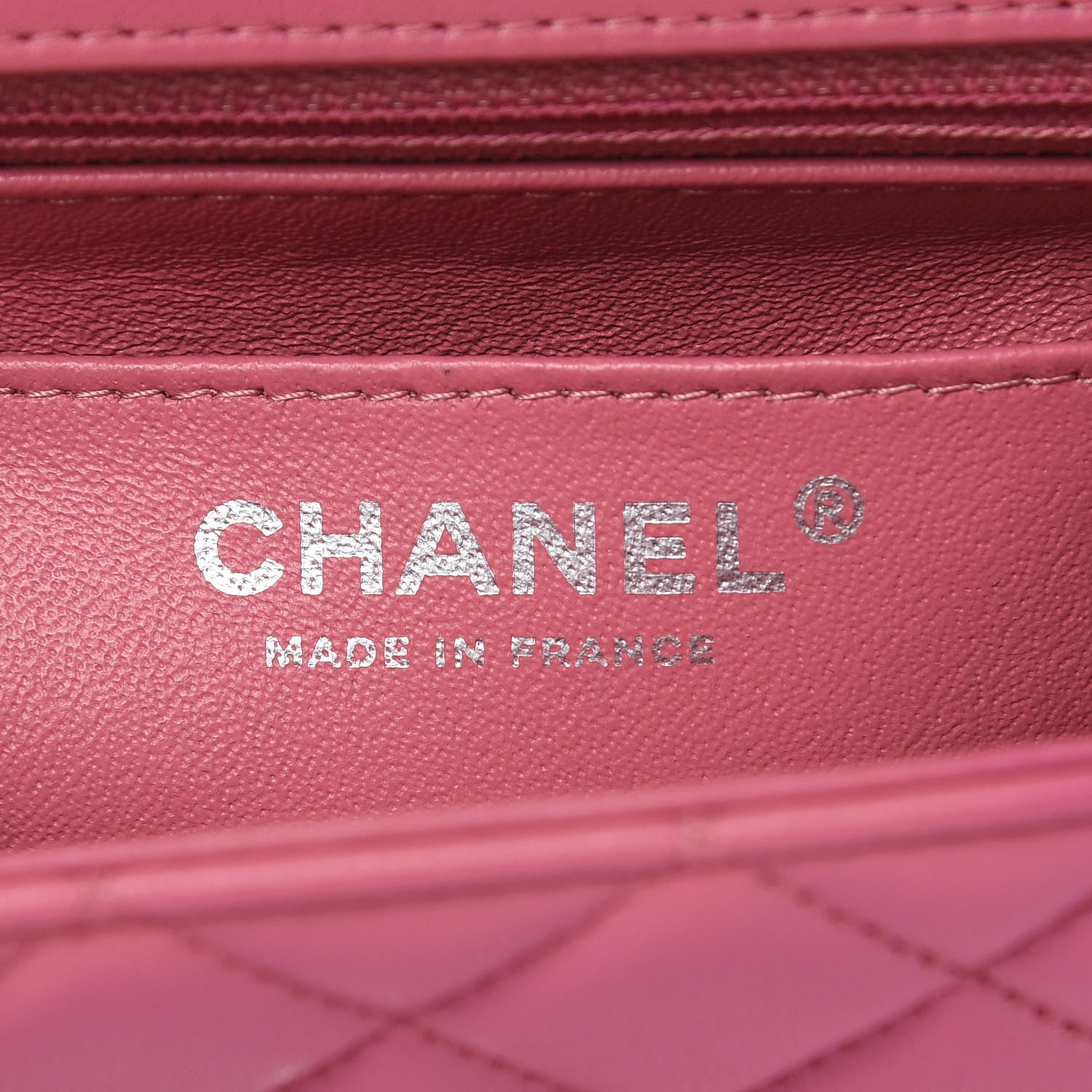 Chanel Lambskin Quilted Mini Rectangular Flap Dark Pink 6 of 16
