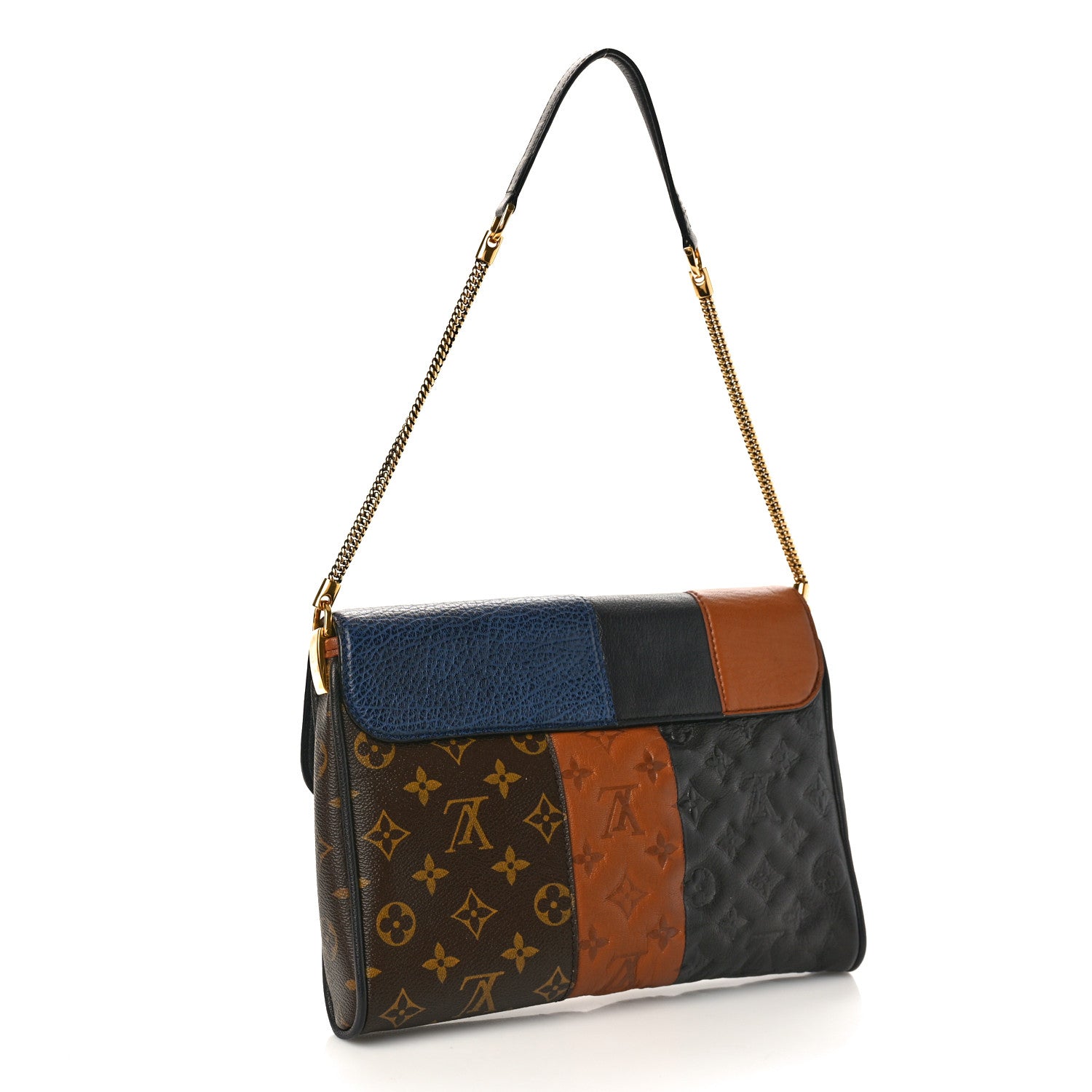 Louis Vuitton Monogram Blocks Pochette Plate Marine 3 of 9
