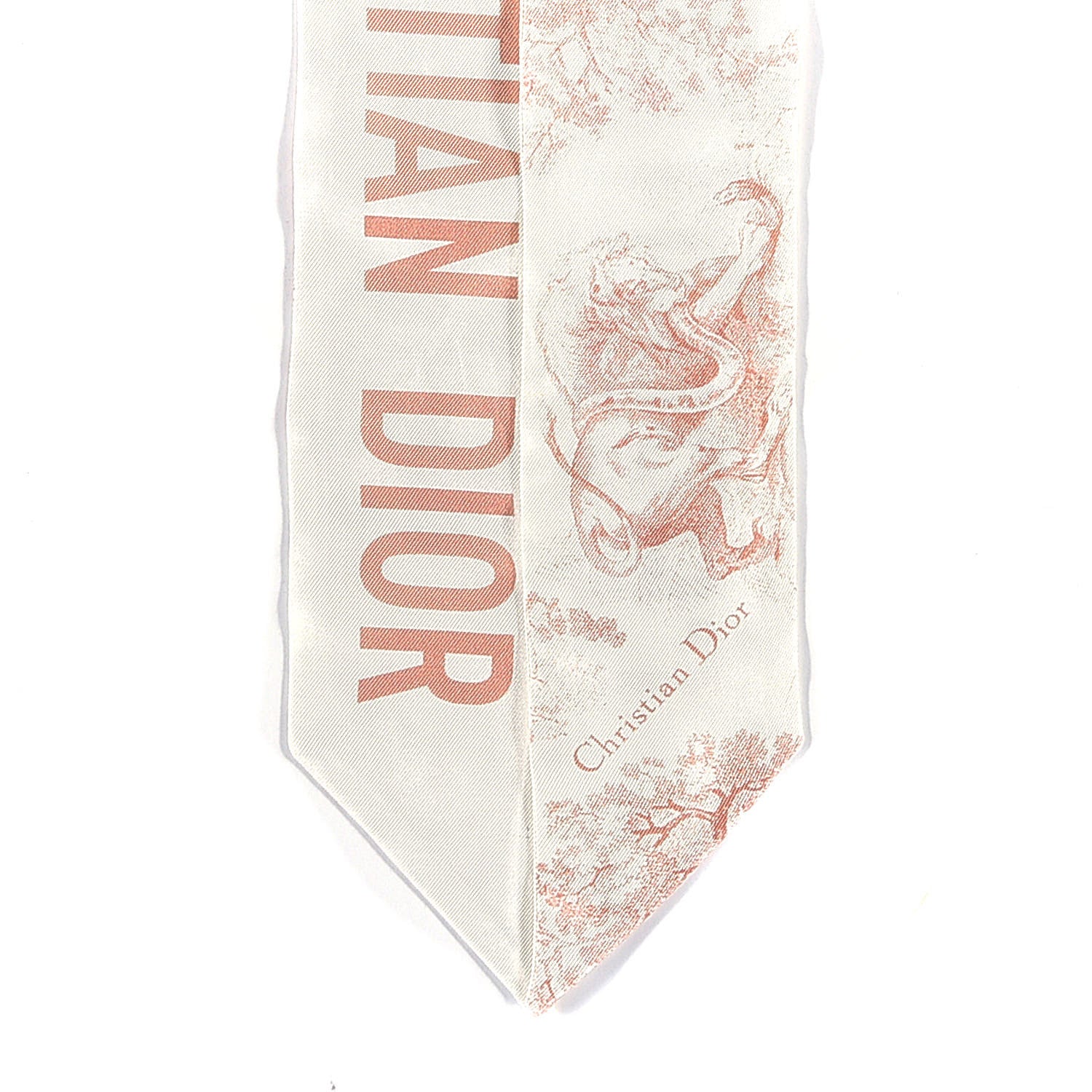 Christian Dior Silk Toile De Jouy Mitzah Scarf Pink 2 of 4