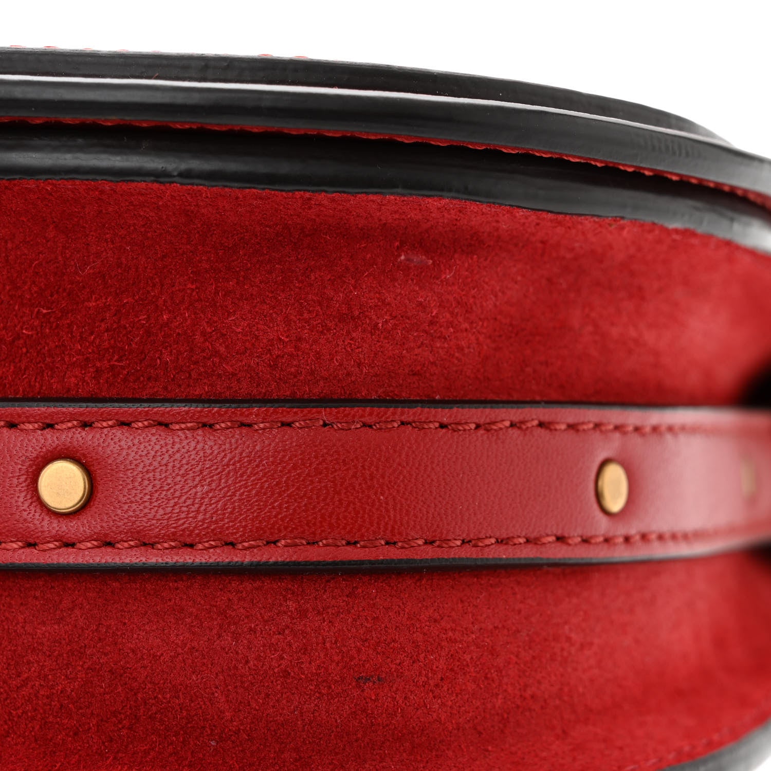 Chloe Calfskin Suede Small Nile Bracelet Bag Sepia Red 11 of 11