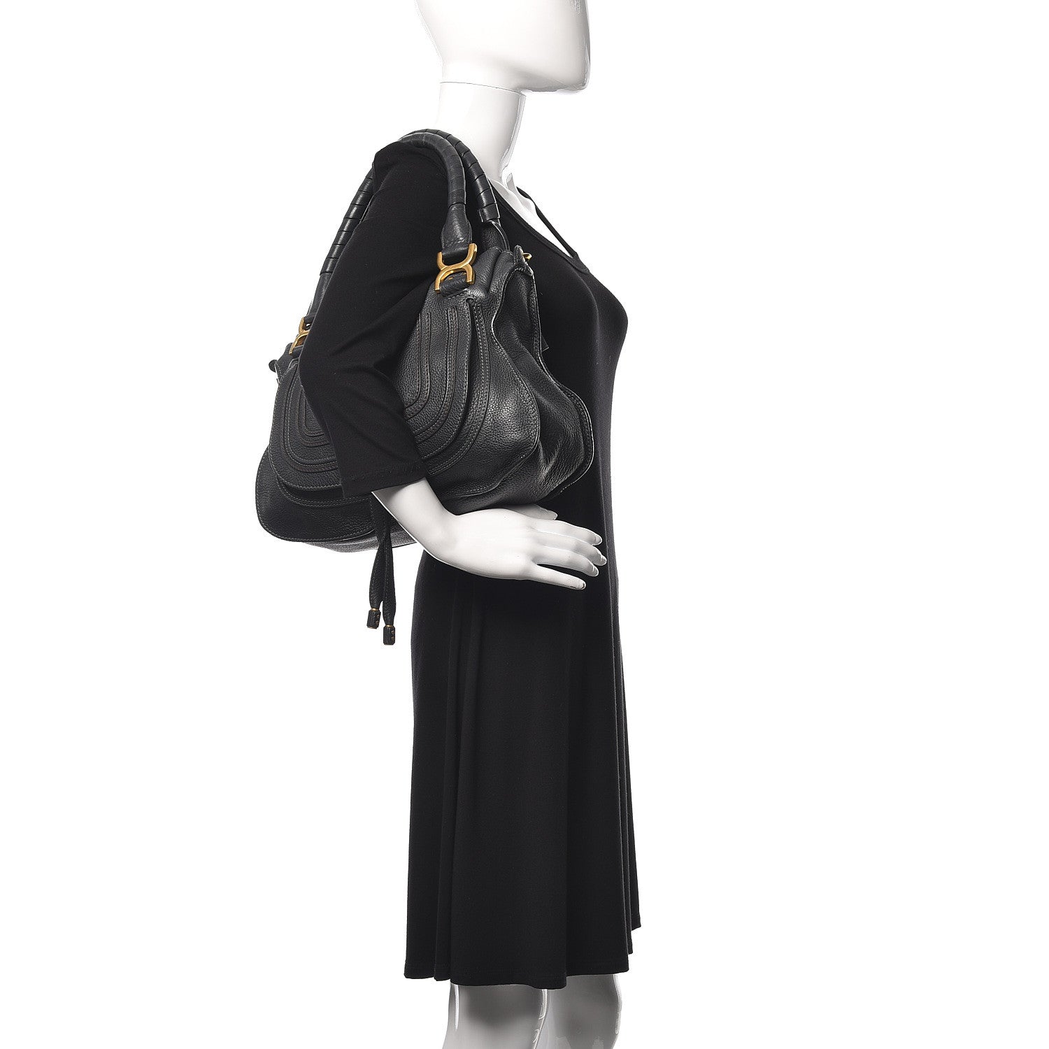 Chloe Calfskin Medium Marcie Satchel Black 3 of 14