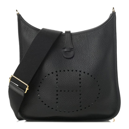 Hermes Taurillon Clemence Evelyne III PM Black 1 of 10
