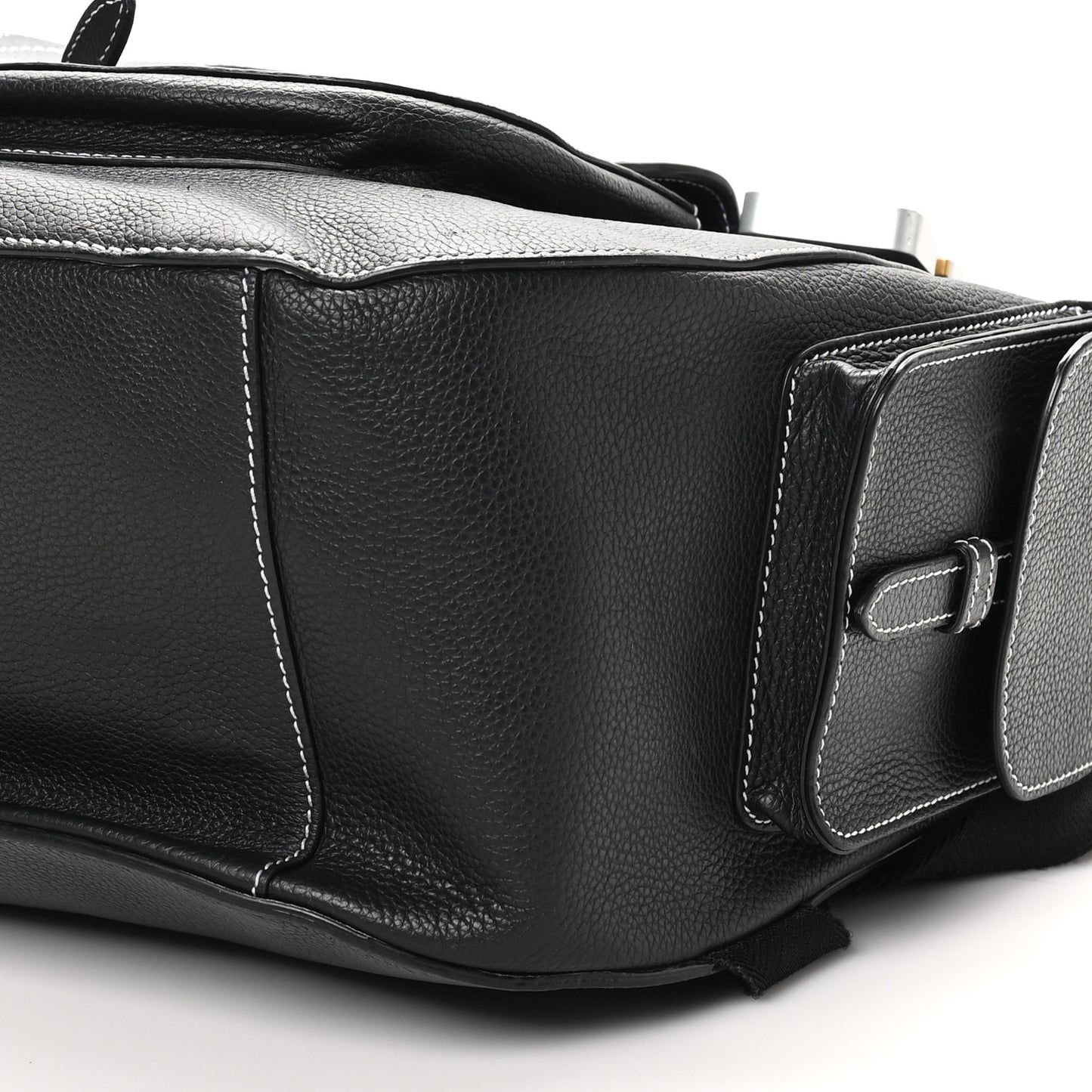 Grained Calfskin Maxi Gallop Backpack Black