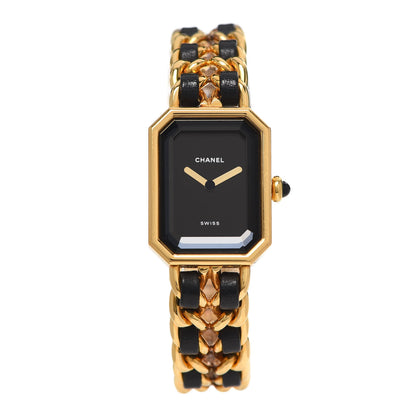 Chanel Stainless Steel Lambskin 20mm Chain Premiere Quartz Watch Gold L 1 of 5