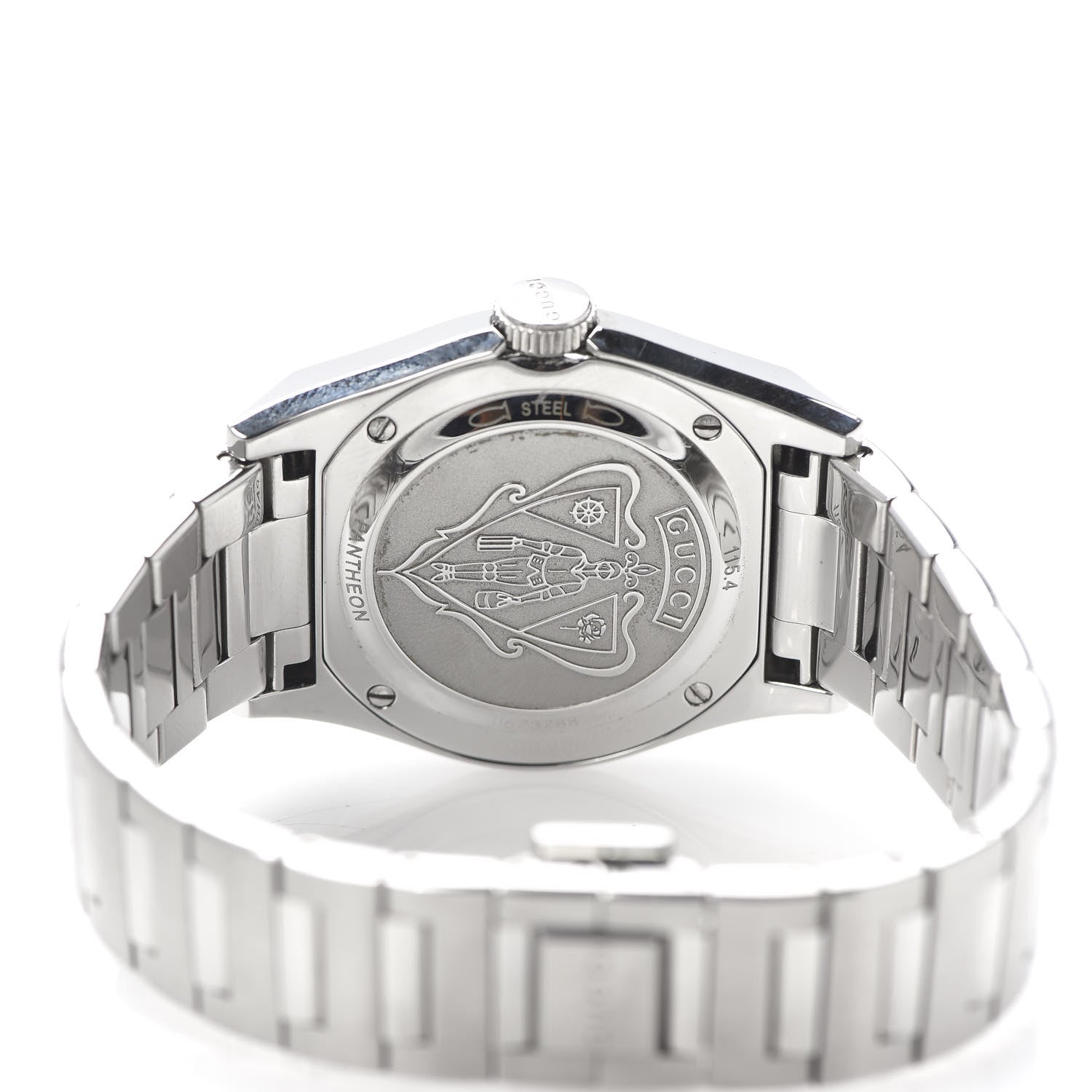 Gucci Stainless Steel Black Mother of Pearl 36mm Pantheon Quartz Watch 5 of 7