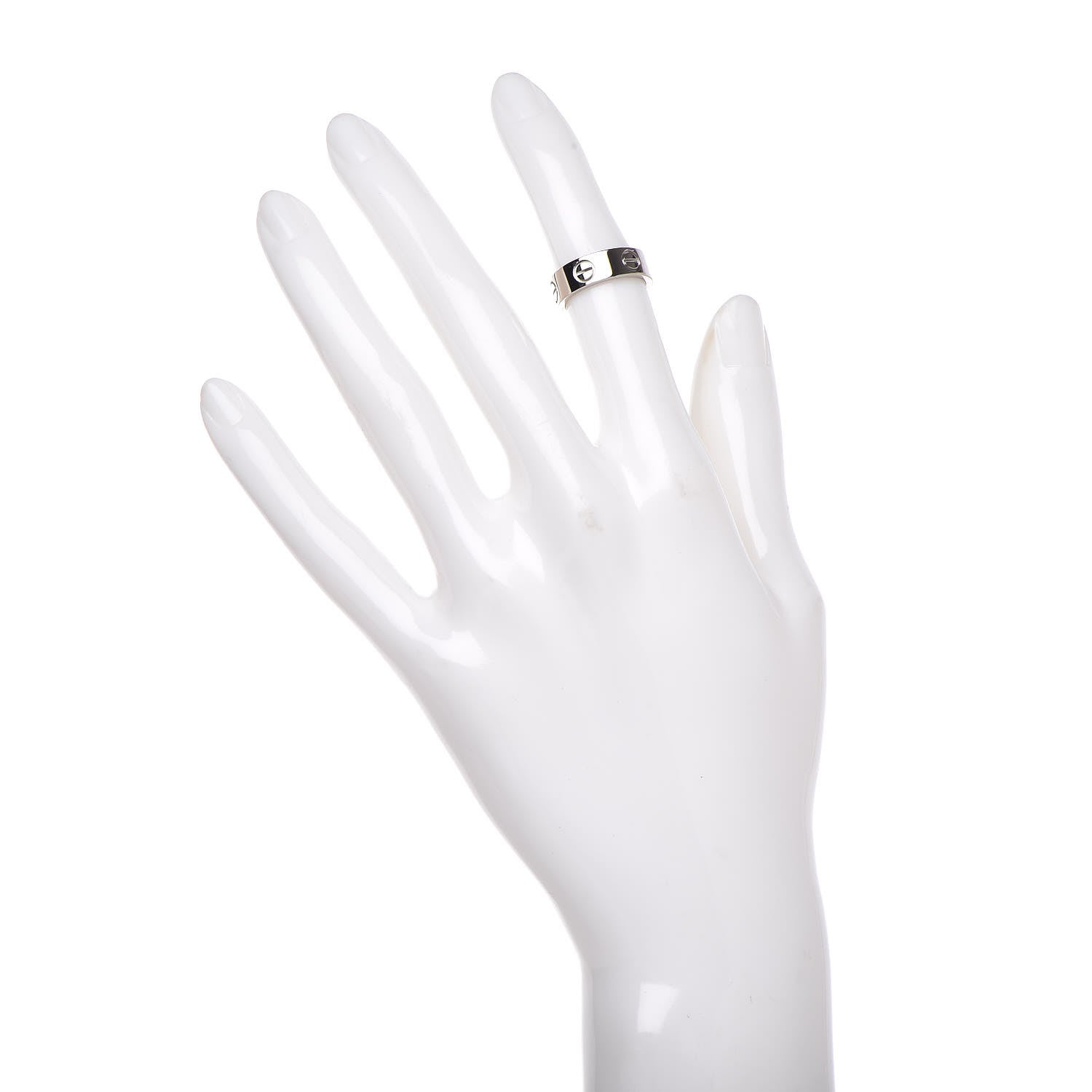 Cartier 18K White Gold 5.5mm LOVE Ring 47 4 2 of 4
