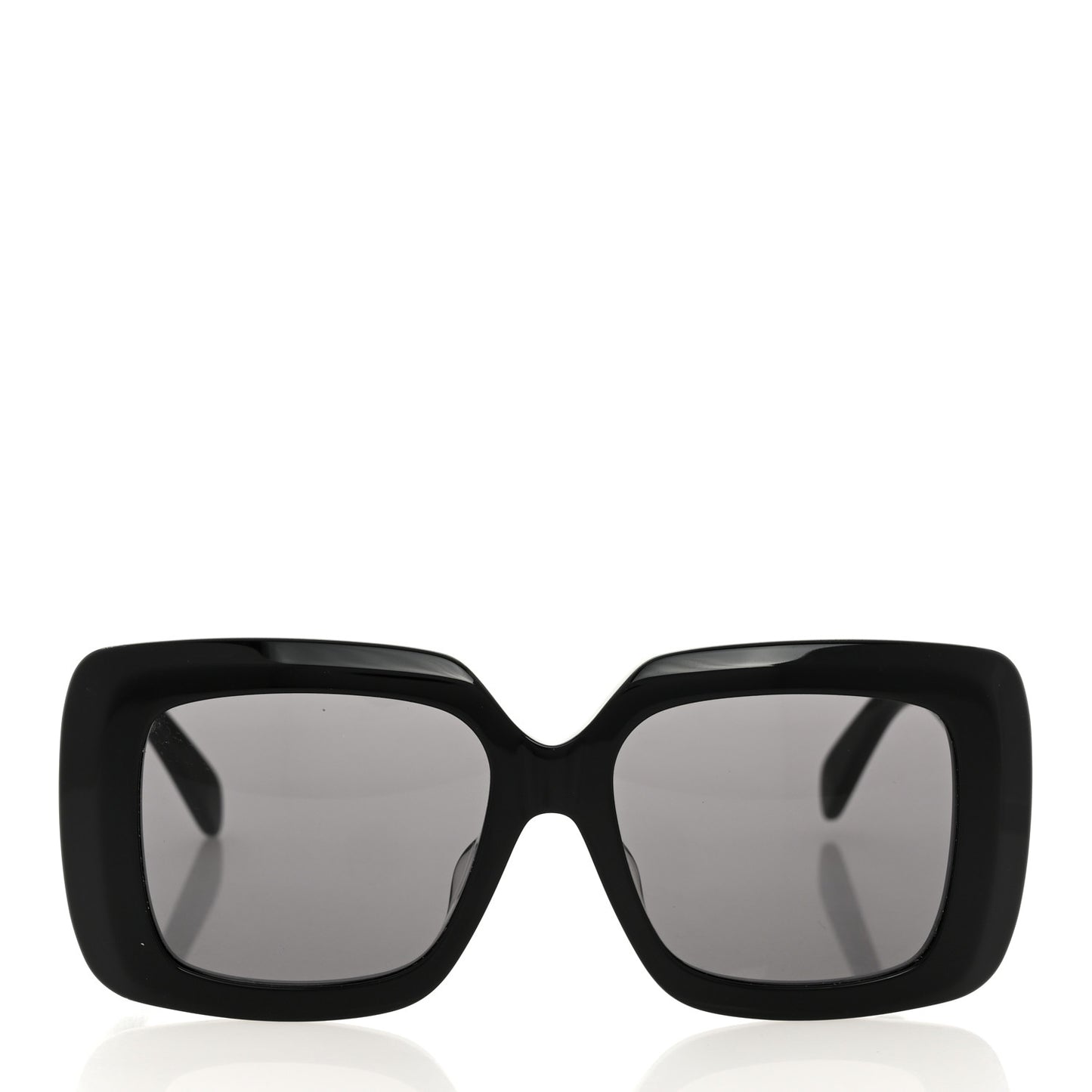 Acetate Rectangular Bold 3 Dots Sunglasses CL40263F Black