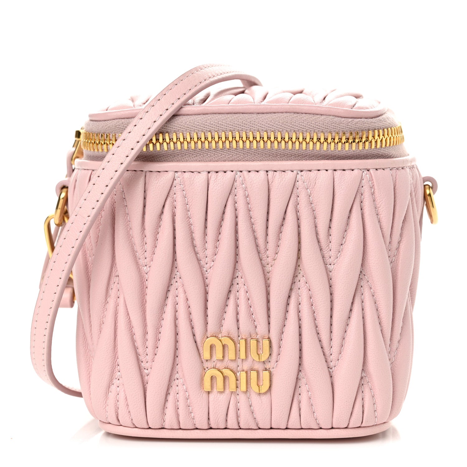 Miu Miu Nappa Matelasse Micro Vanity Case Alabastro 1 of 12