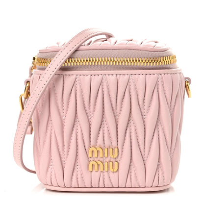 Miu Miu Nappa Matelasse Micro Vanity Case Alabastro 1 of 12