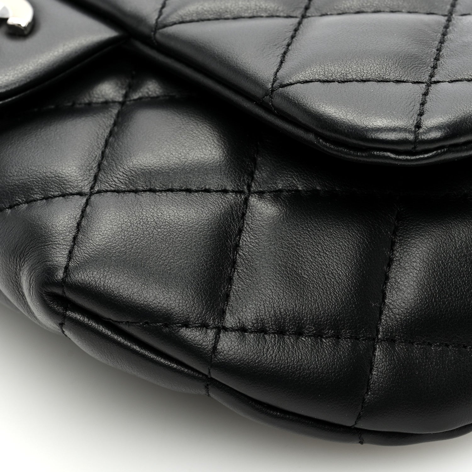Chanel Calfskin Quilted CC Uniform Flap Belt Bag Black 10 of 10