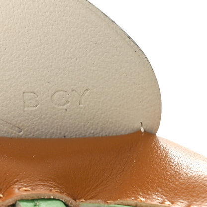 Hermes Milo Lambskin Grigri Rodeo Pegase Horse Bag Charm PM Sesame Craie Criquet Vert 3 of 4