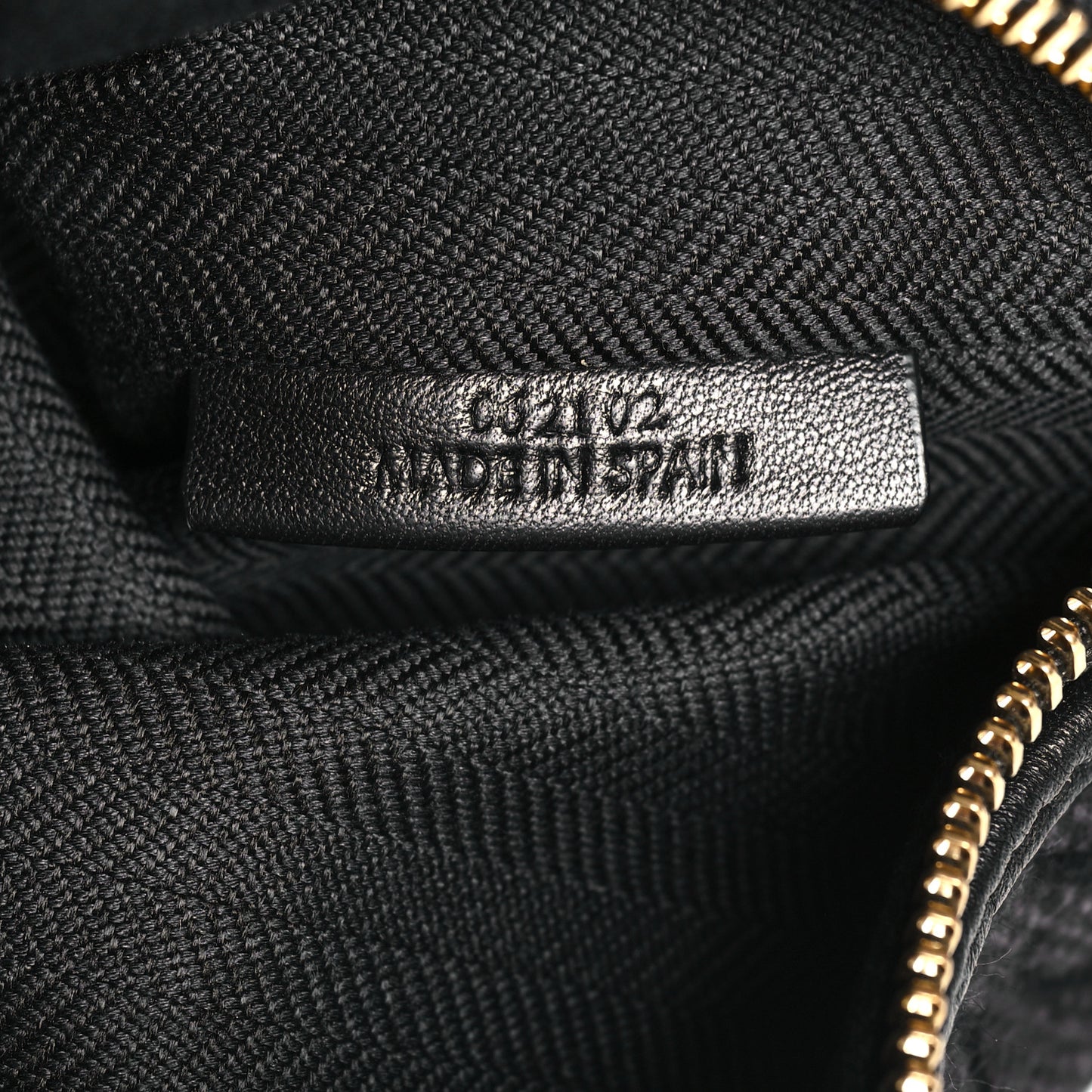 Jacquard Anagram Calfskin Medium Cubi Bag Anthracite Black