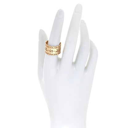 Gucci 18K Yellow Gold Wide Icon Blooms Ring 58 8.25 2 of 5