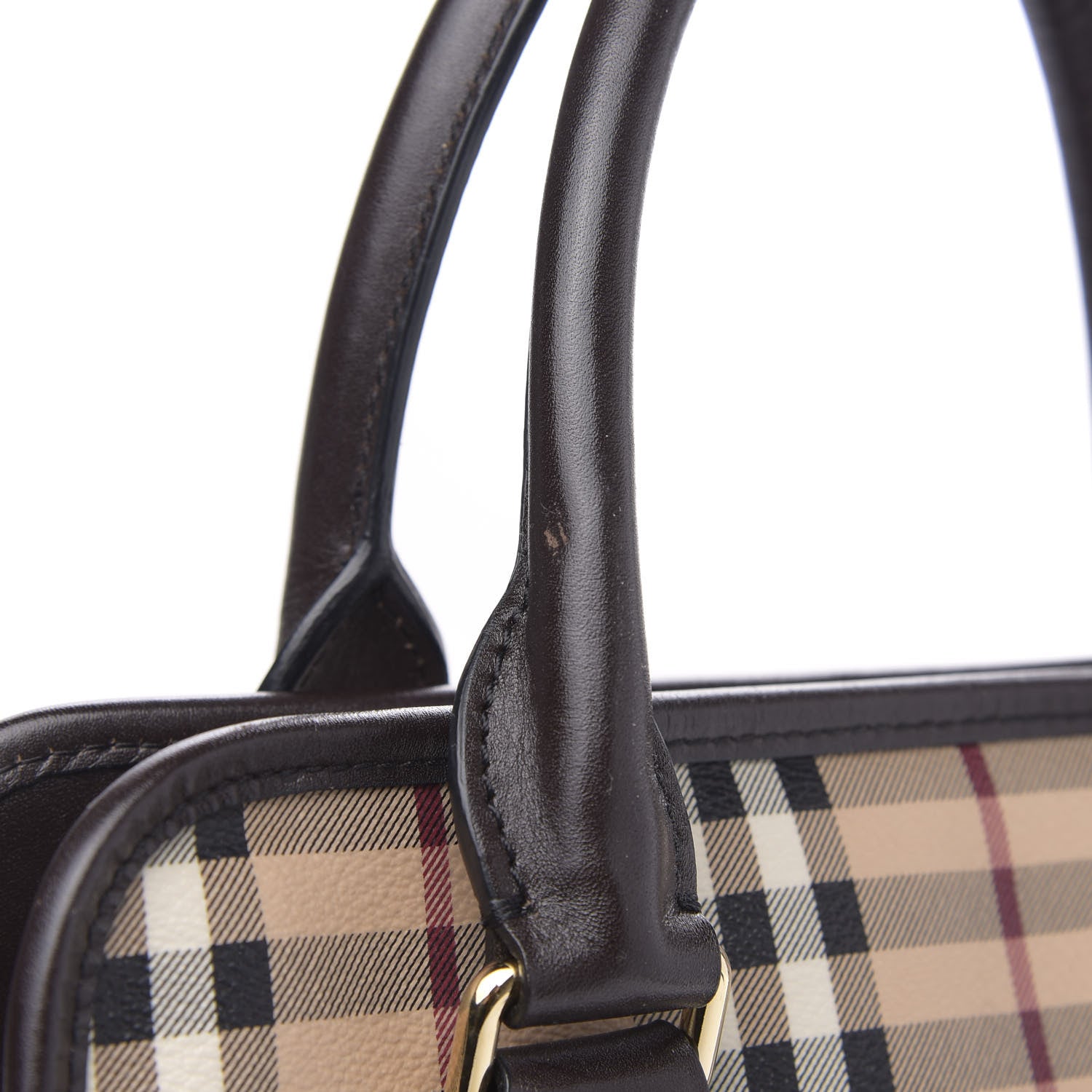 Burberry Haymarket Check Medium Minford Portrait Tote Chocolate 13 of 14