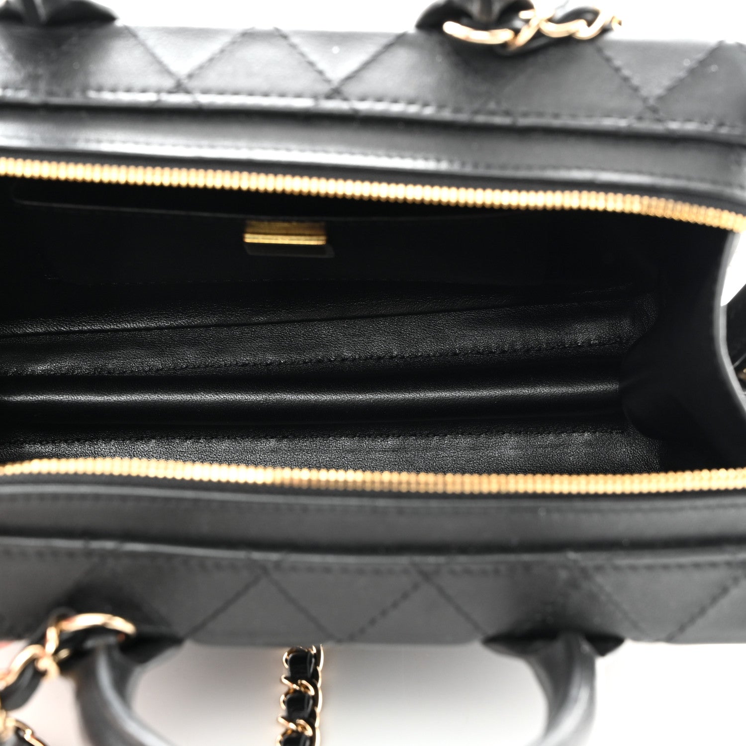Chanel Calfskin Quilted Studded Square Vanity Case Black 5 of 10