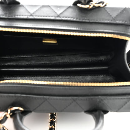 Chanel Calfskin Quilted Studded Square Vanity Case Black 5 of 10