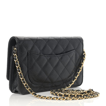 Chanel Caviar Quilted Wallet On Chain WOC Black 2 of 11