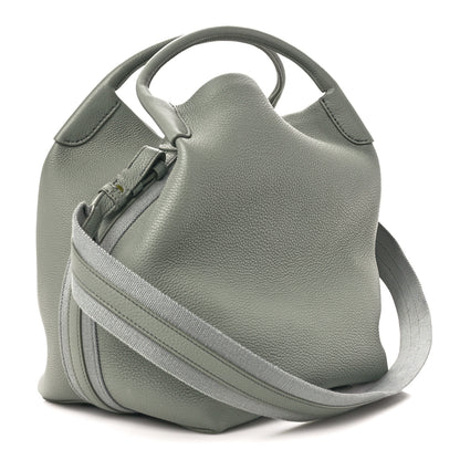 Loro Piana Grained Calfskin Large Bale Bag Yerba Mate 4 of 13
