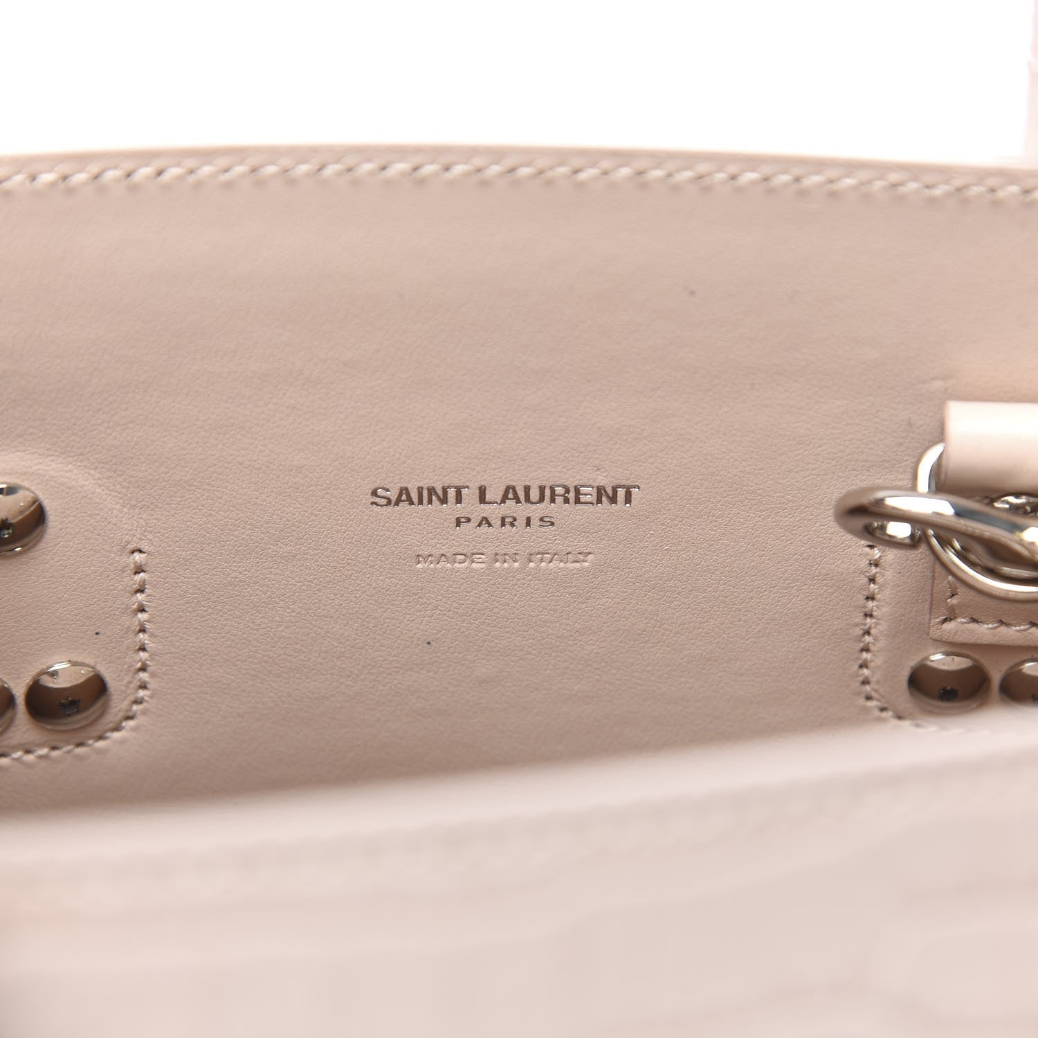 Saint Laurent Calfskin Crocodile Embossed Baby Sac De Jour Rose Antic 6 of 9
