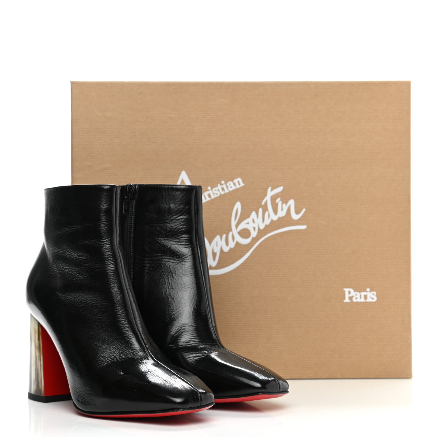 Christian Louboutin Patent Hilconico 85 Booties 36.5 Black 8 of 8