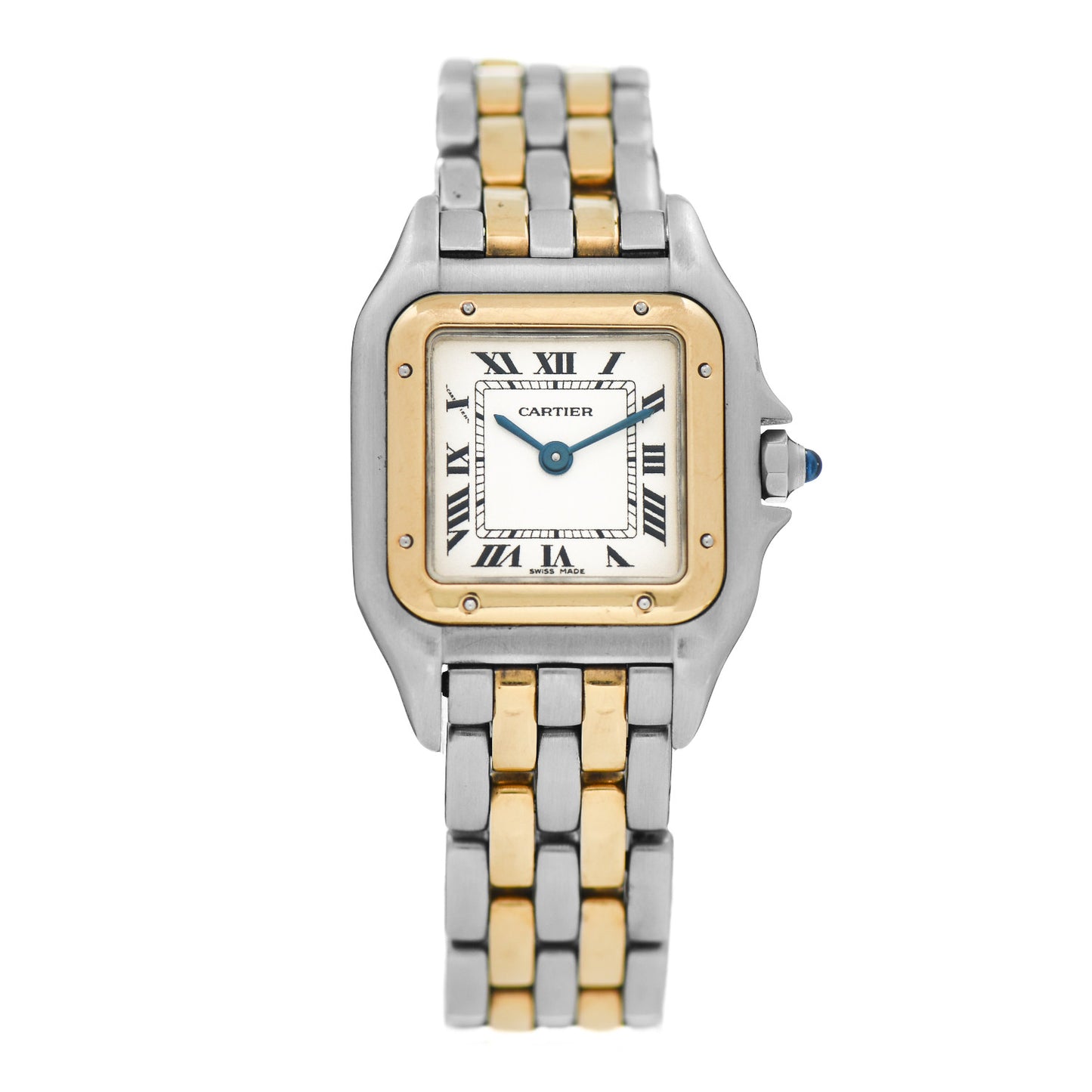 Stainless Steel 18K Yellow Gold 22mm Panthere Quartz Watch