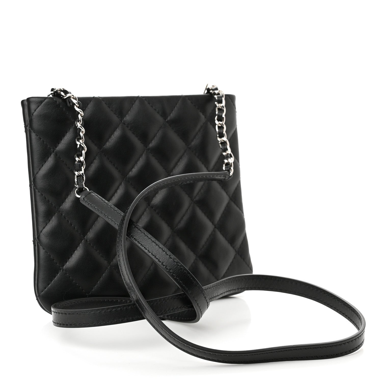 Chanel Lambskin Quilted Crossbody Bag Black 3 of 11