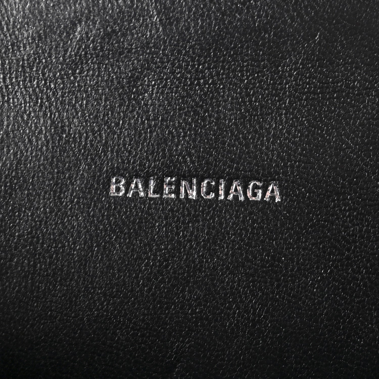 Balenciaga Metallic Shiny Calfskin Crocodile Embossed Hourglass Top Handle Bag XS Gunmetal 6 of 9
