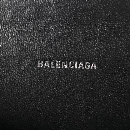 Balenciaga Metallic Shiny Calfskin Crocodile Embossed Hourglass Top Handle Bag XS Gunmetal 6 of 9