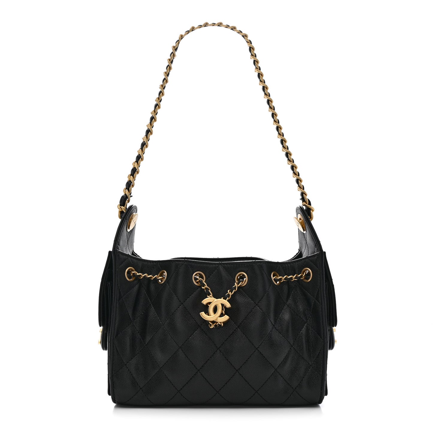 Caviar Quilted Mini Chanel 25 Handbag Black