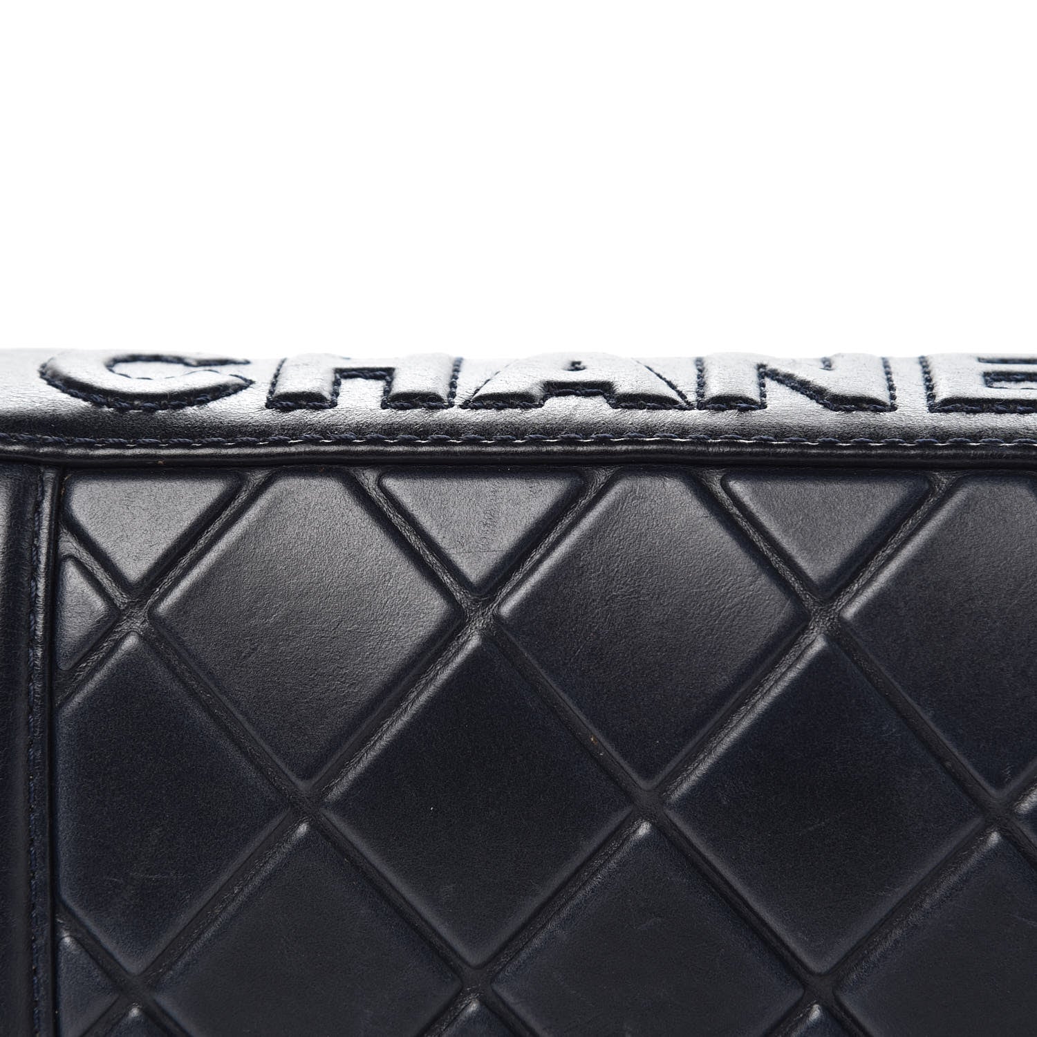 Chanel Calfskin Embossed Small Paris Salzburg Boy Flap Navy 16 of 16