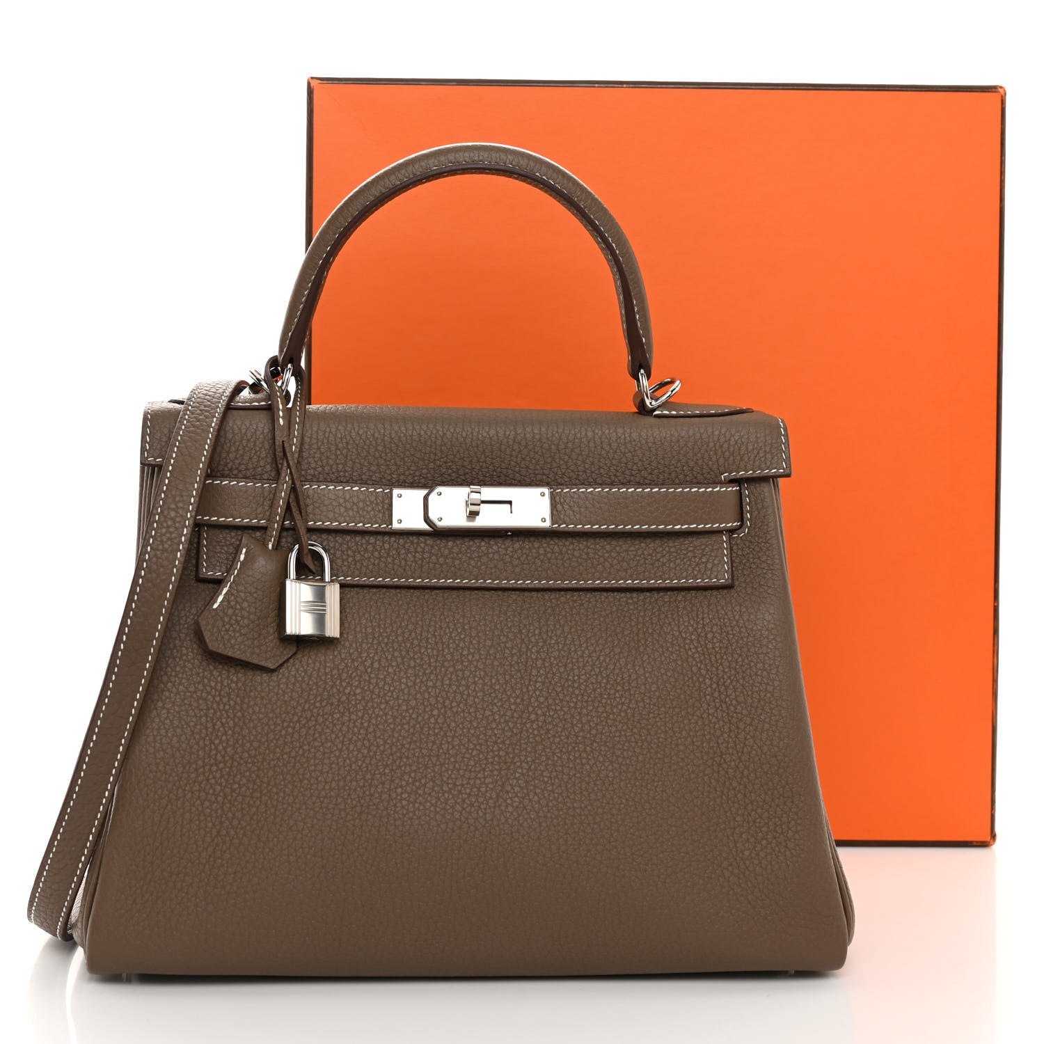 Hermes Togo Kelly Retourne 28 Etoupe 12 of 12