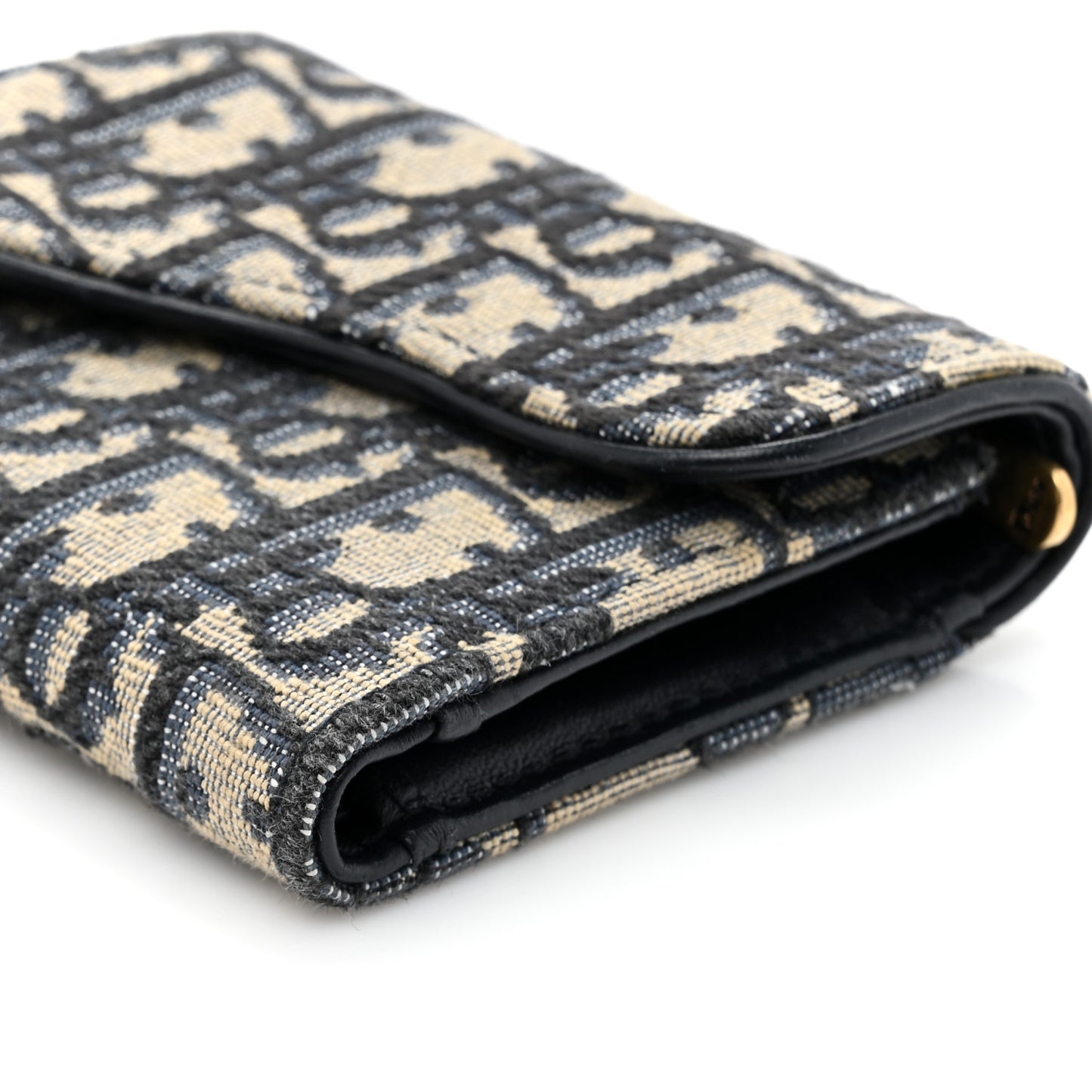 Oblique Saddle Lotus Wallet Blue