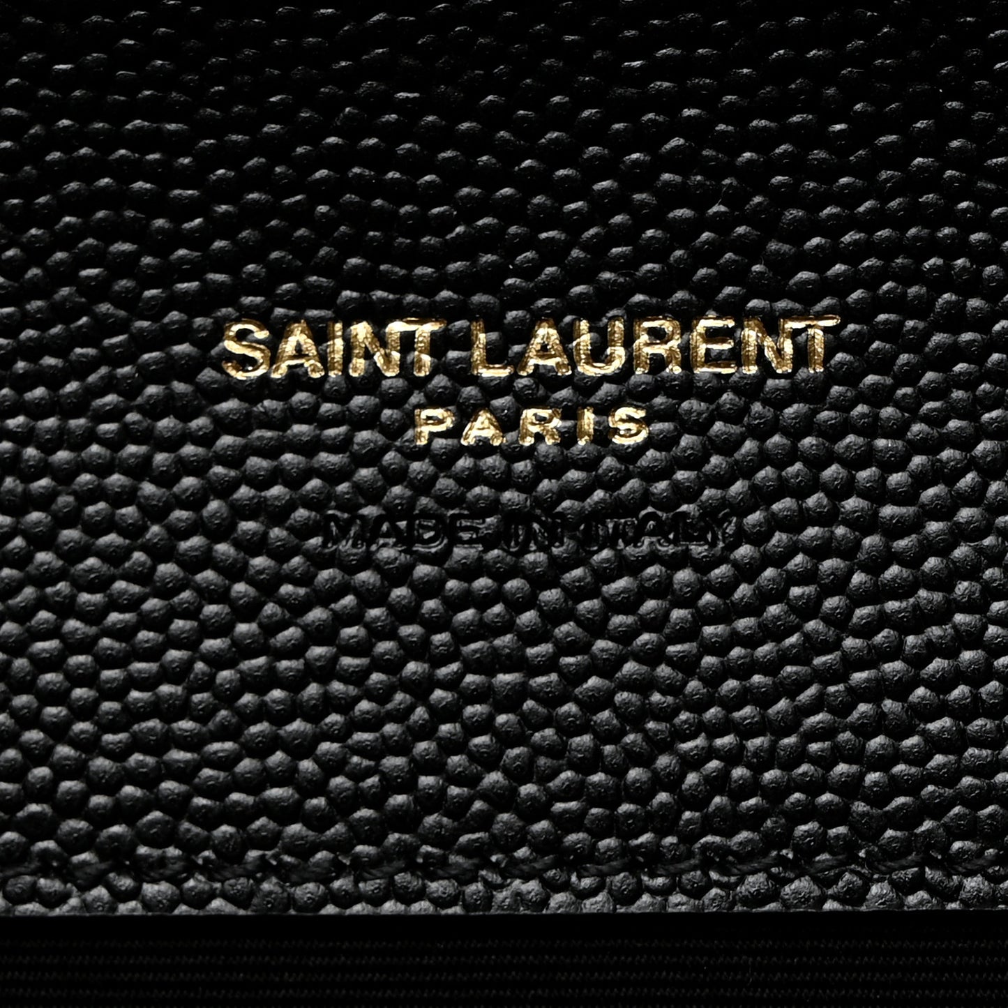 Grain De Poudre Matelasse Chevron Monogram Envelope Clutch Black