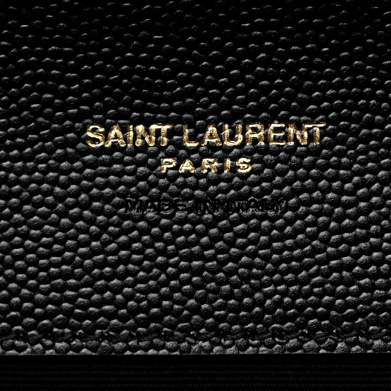 Saint Laurent Grain De Poudre Matelasse Chevron Monogram Envelope Clutch Black 6 of 8