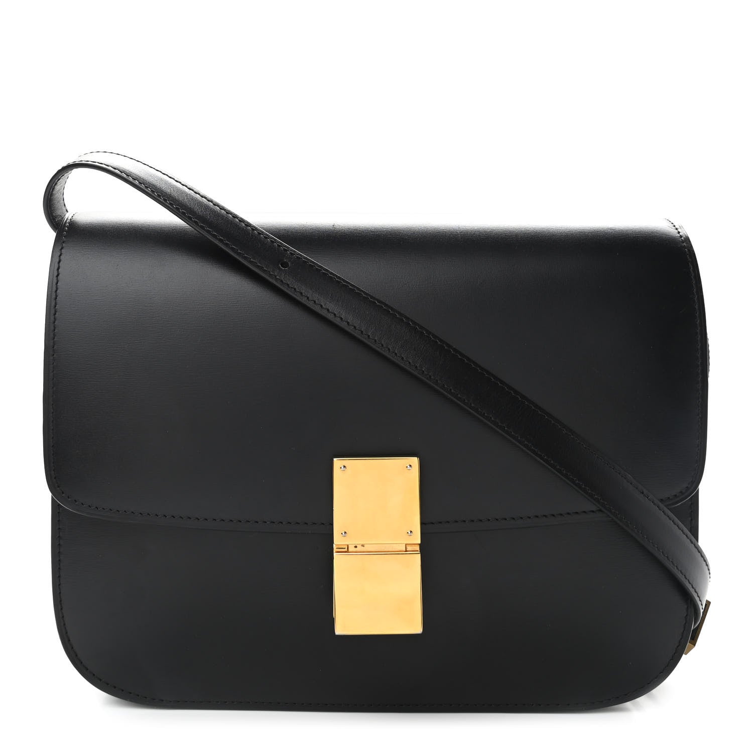 Celine Box Calfskin Medium Classic Box Flap Bag Black 1 of 12