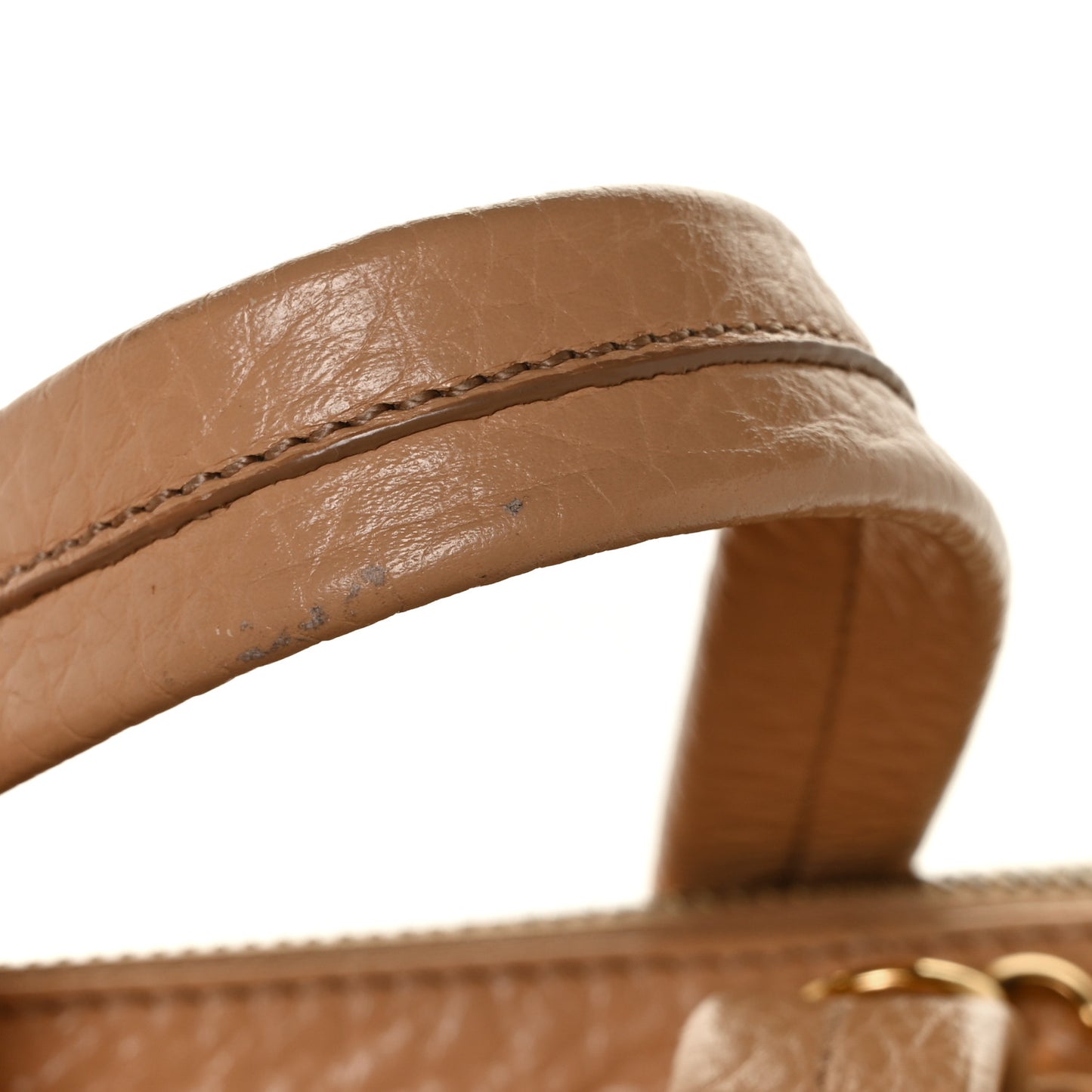 Pebbled Calfskin Small Chameleon Tote Beige