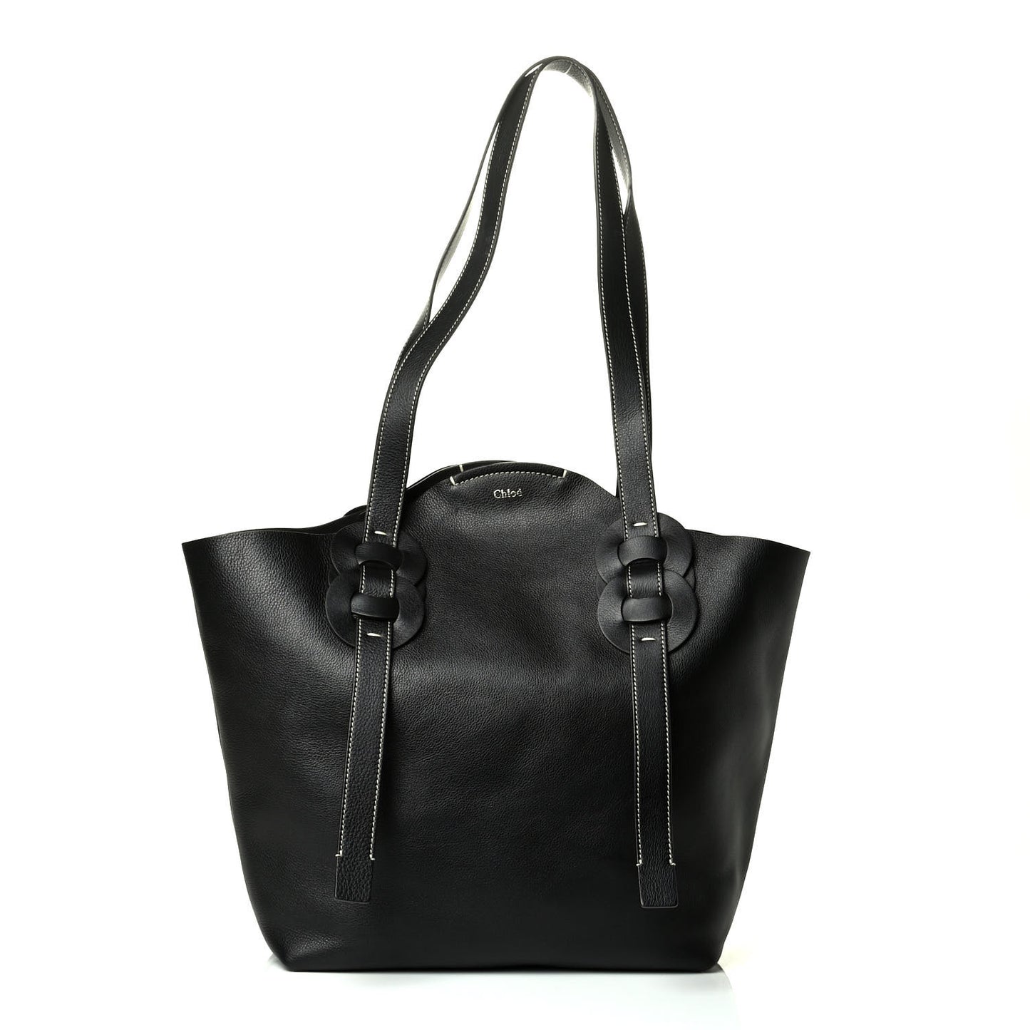 Small Grain Smooth Calfskin Medium Darryl Tote Black