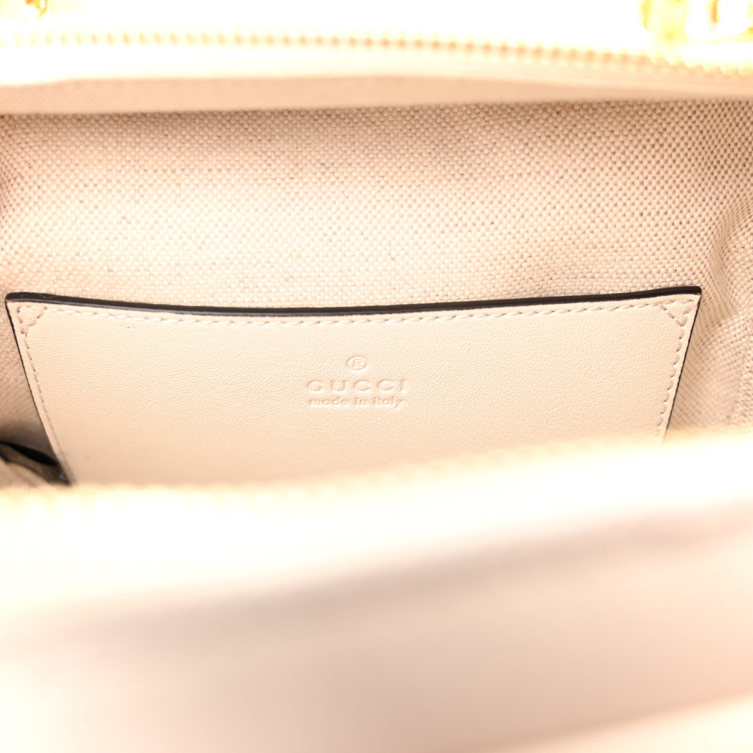 Gucci Sakai Be Green Calfskin Diagonal Stitched Blondie Top Handle Bag Mystic White 6 of 10