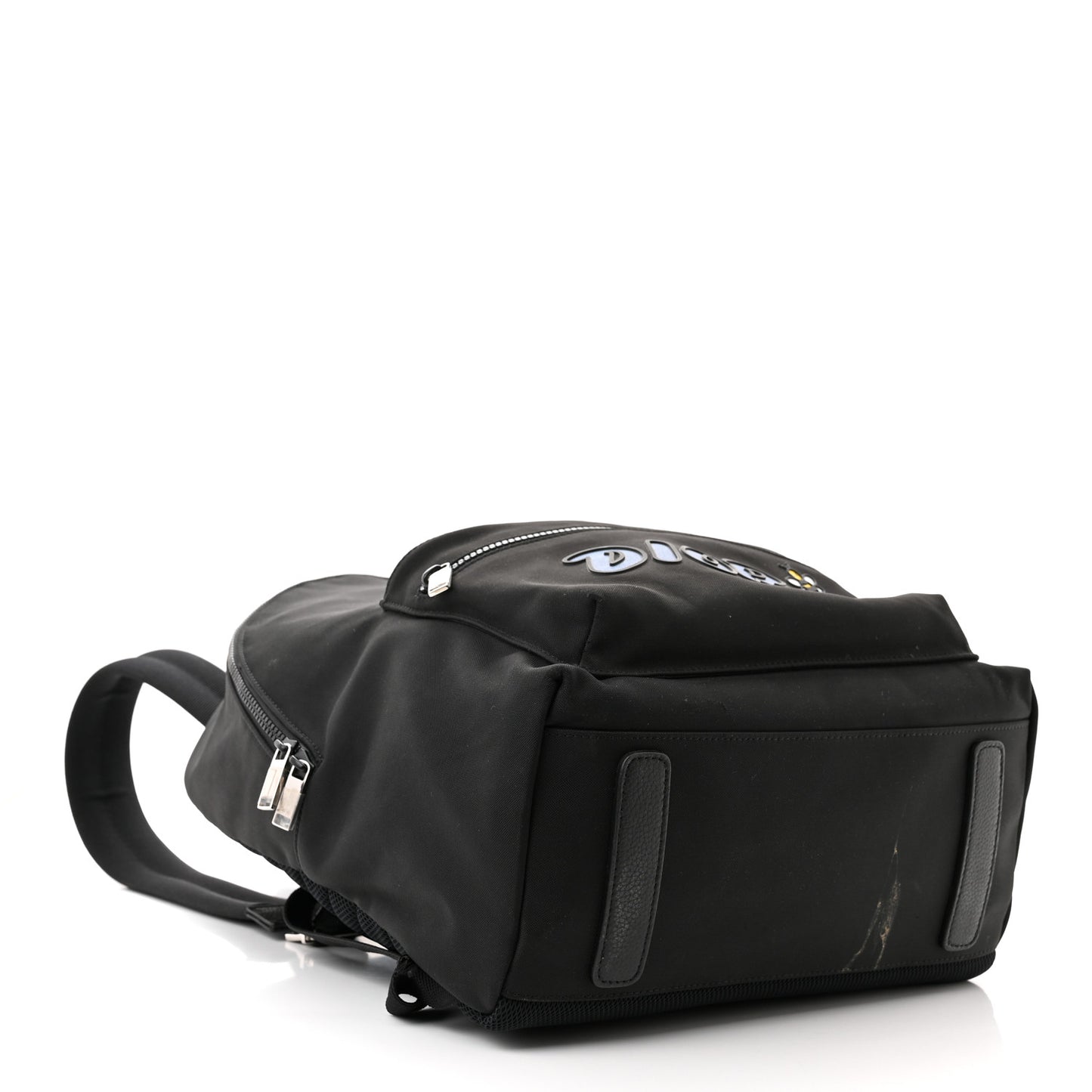 X KAWS Nylon Calfskin Logo Backpack Black