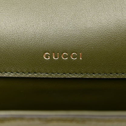 Gucci Lizard Web Mini Horsebit 1955 Shoulder Bag Green 6 of 10