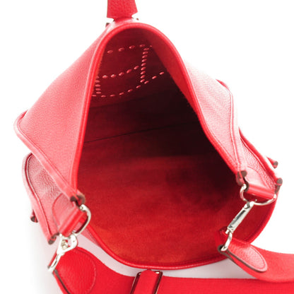 Hermes Taurillon Clemence Evelyne III PM Rouge Casaque 5 of 7