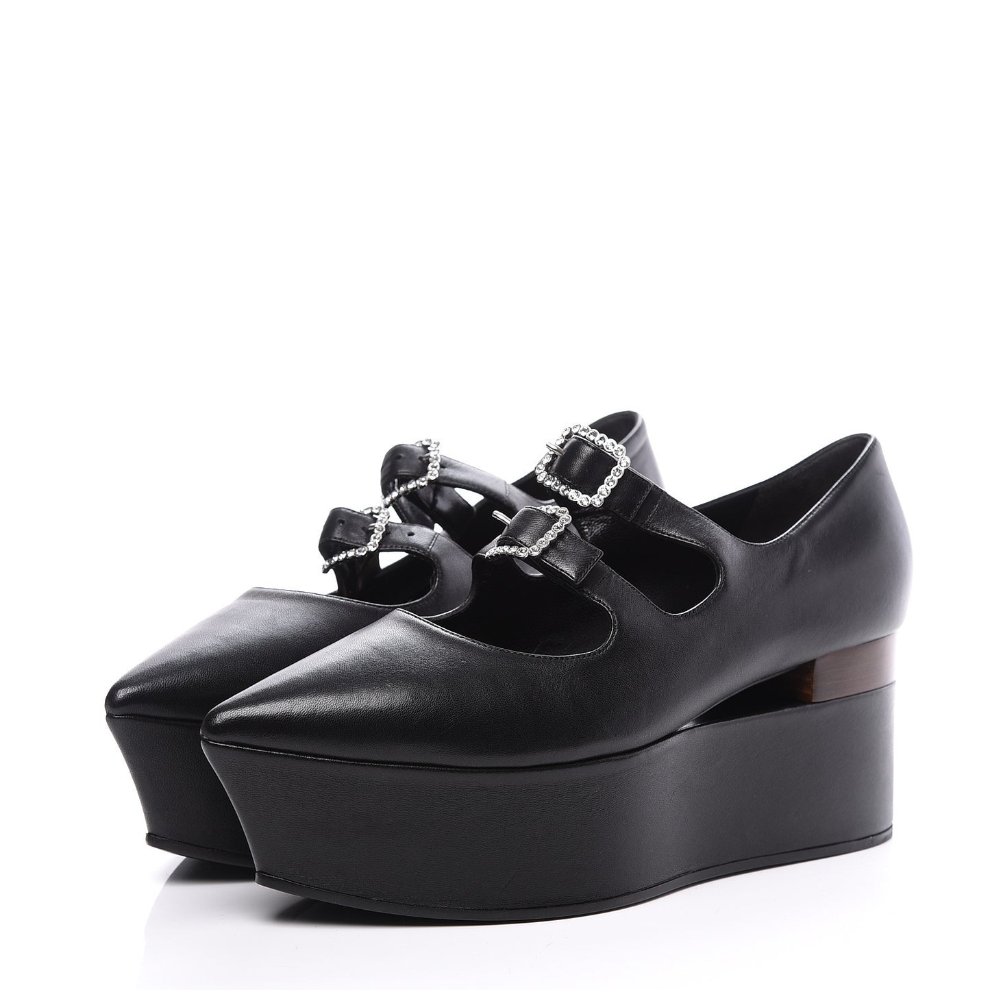 Nappa Liv Mary Jane Platform Loafers 39.5 Black