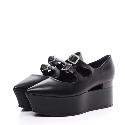 Gucci Nappa Liv Mary Jane Platform Loafers 39.5 Black 3 of 9