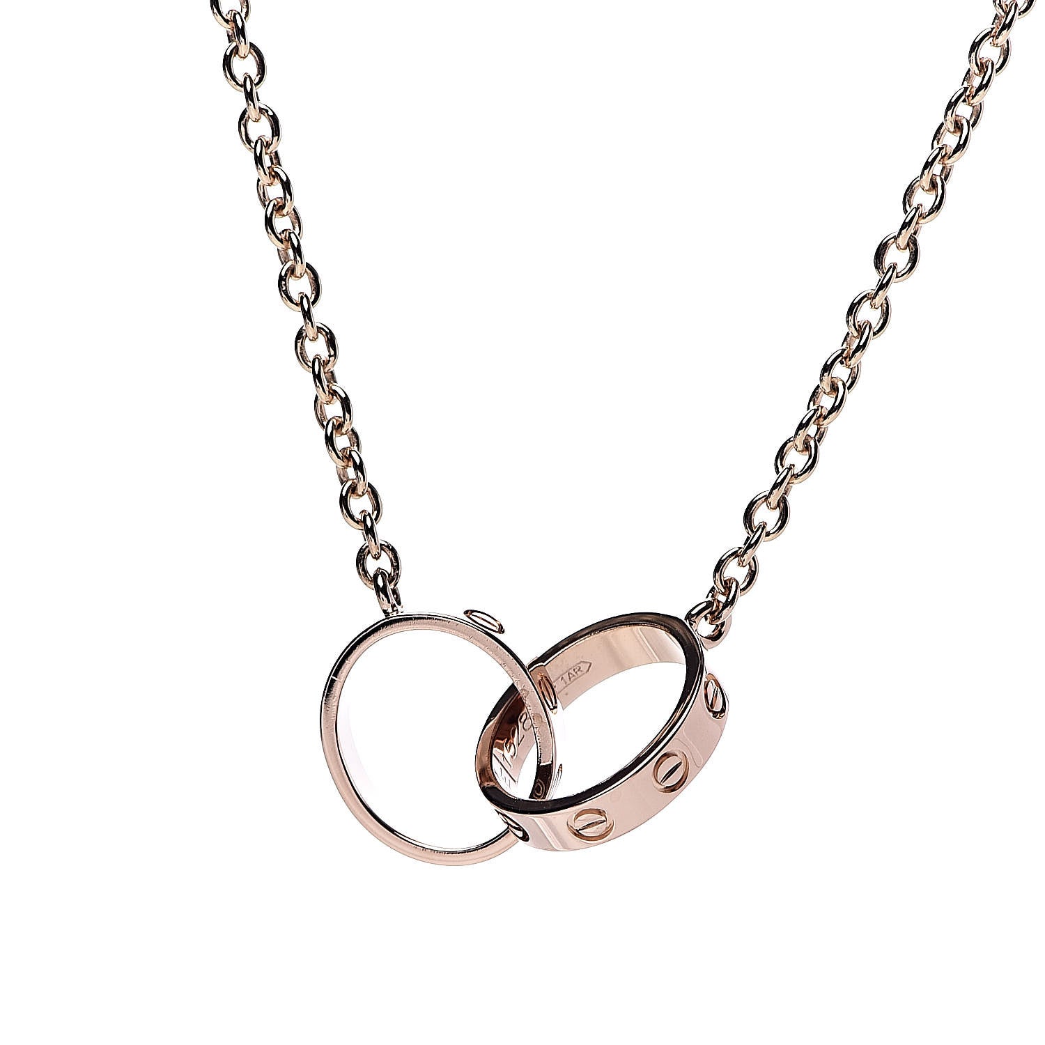 Cartier 18K Pink Gold Interlocking LOVE Necklace 7 of 7