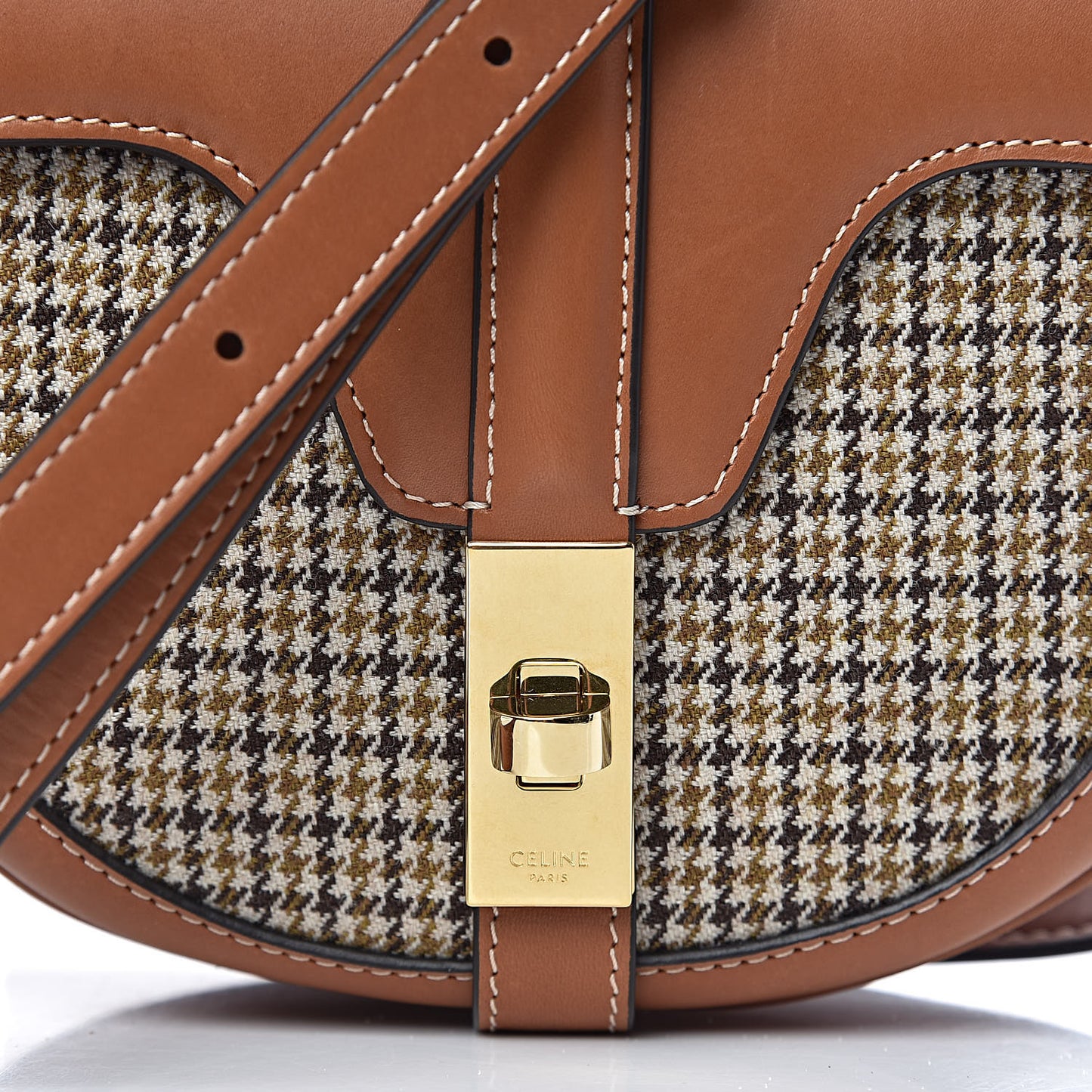 Natural Calfskin Tweed Besace Small 16 Tan