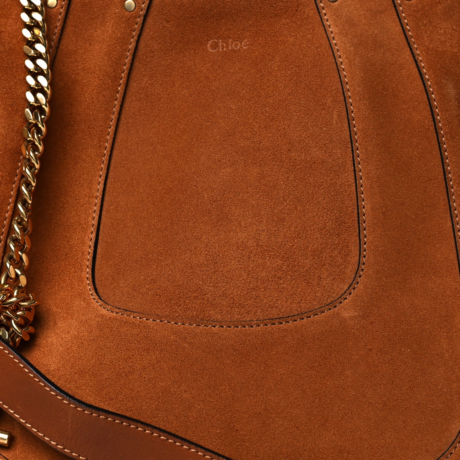Chloe Suede Small Hayley Hobo Caramel 8 of 10