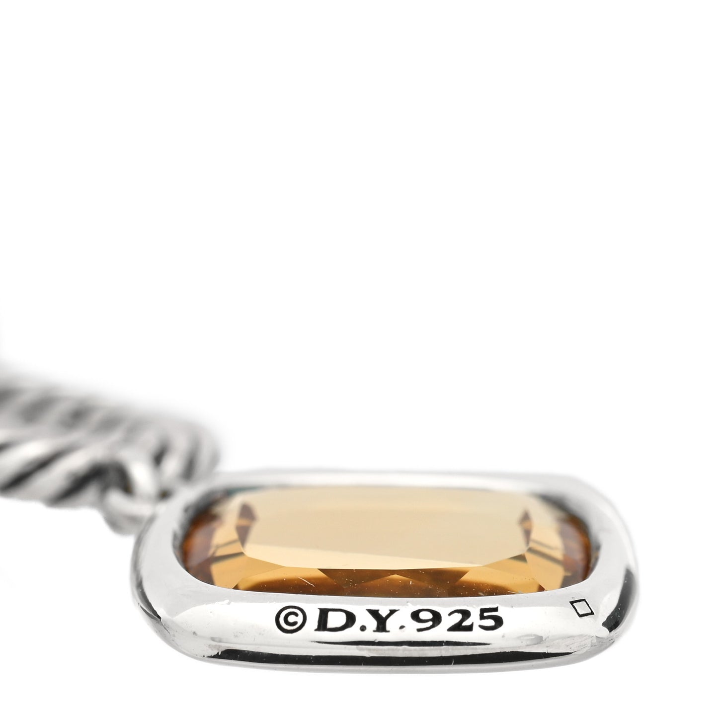 Sterling Silver Citrine Infinity Drop Earrings