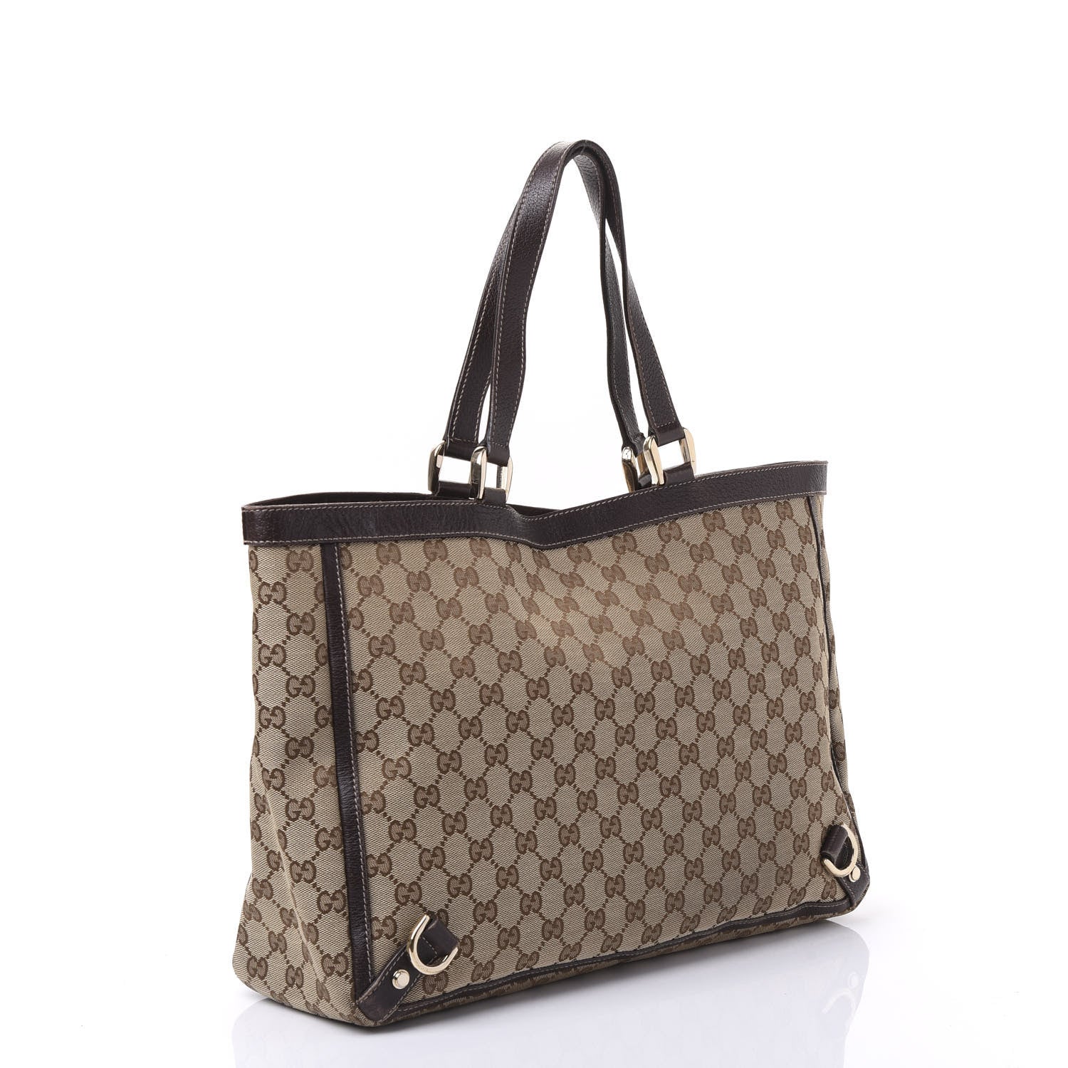 Gucci Monogram Large Abbey Tote Dark Brown 2 of 9